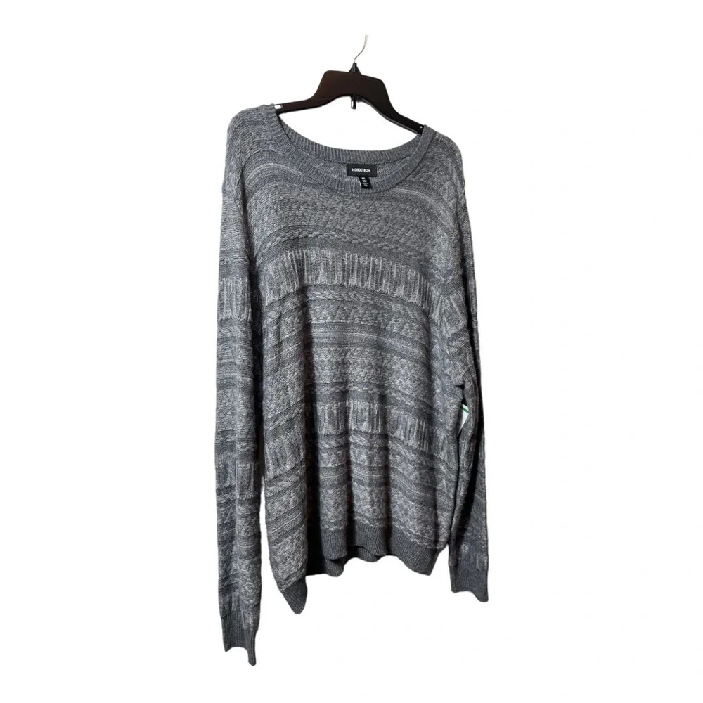 𝅺nordstrom tonal fair isle sweater dark gray